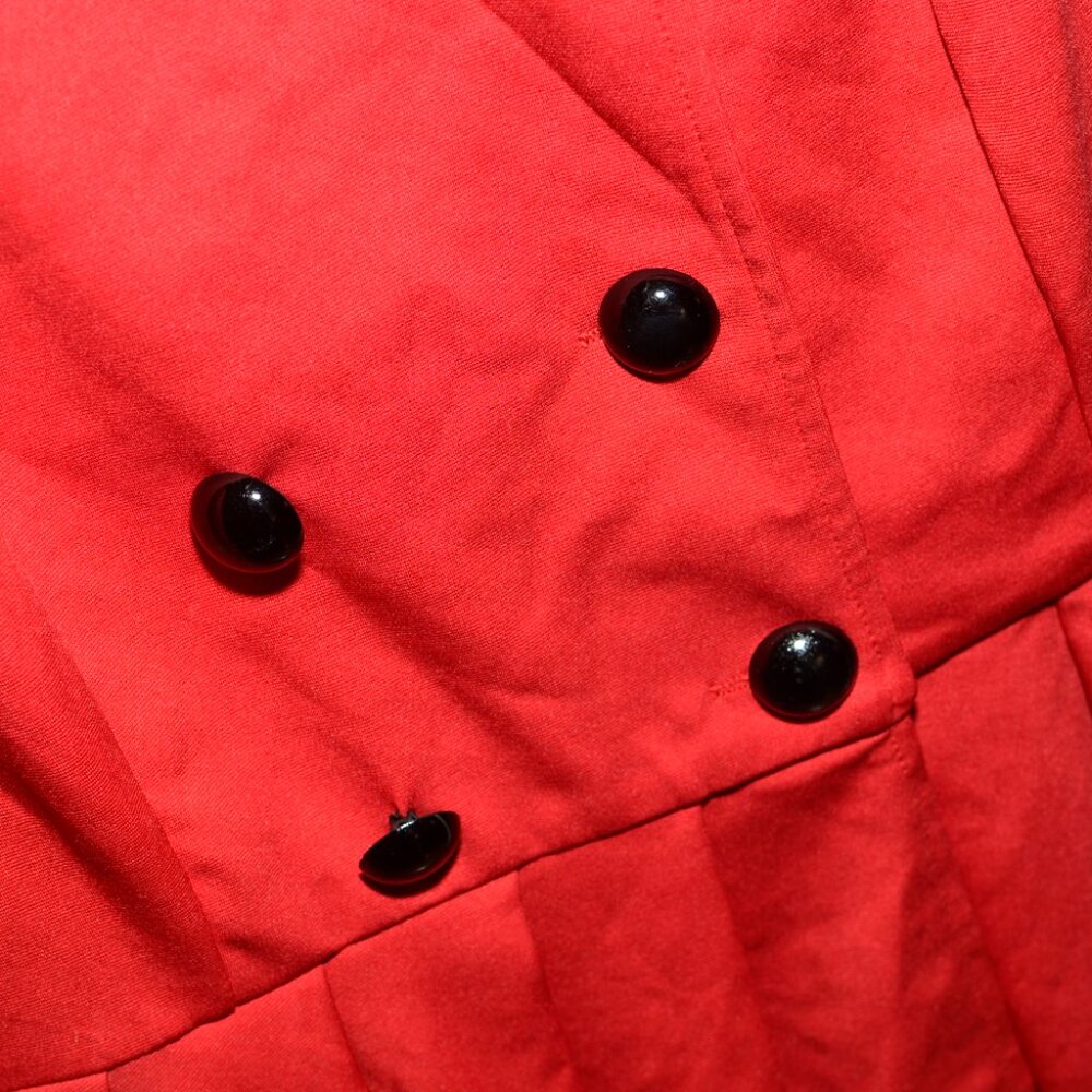 Plus Size 1XL Black & Red Long Sleeve Peplum Ruffle Casual Blazer Jacket - Picture 5 of 14